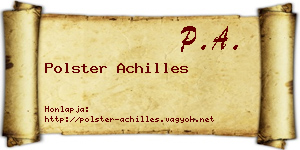 Polster Achilles névjegykártya